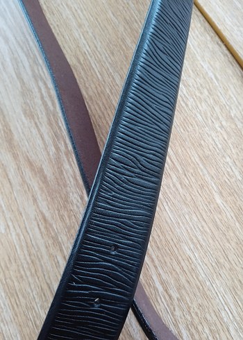 Siyah Minimalist Erkek Biker Kemer - Görsel 6