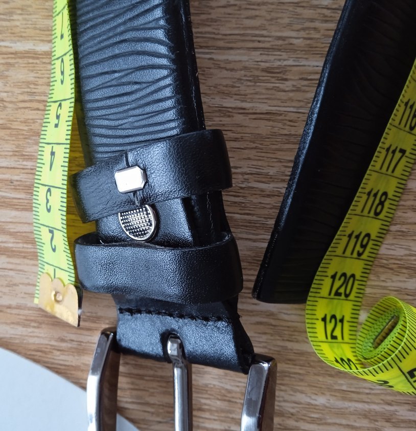 Siyah Minimalist Erkek Biker Kemer - Görsel 2