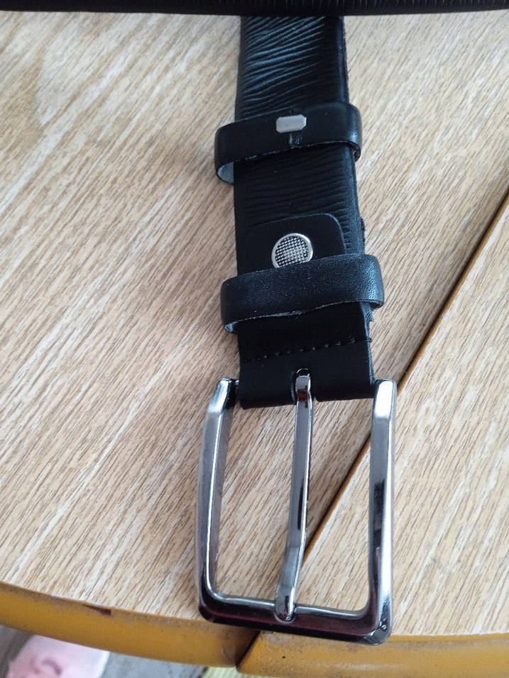 Siyah Minimalist Erkek Biker Kemer - Görsel 3