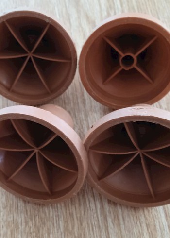 Döner Metal Vidalı Kahverengi Ayaklar - Görsel 4