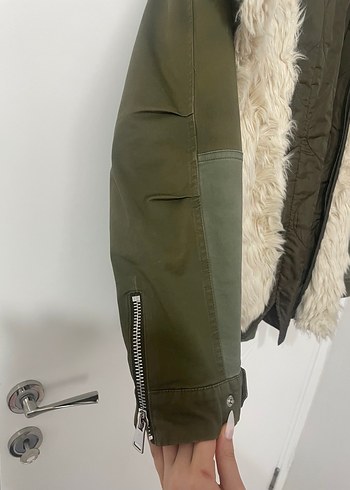 Zara kürklü mont - Görsel 5