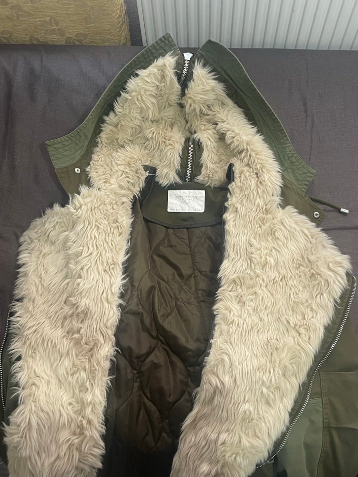 Zara kürklü mont - Görsel 2