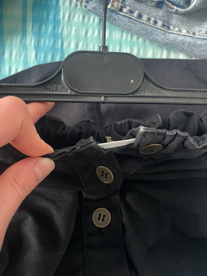 Düğmeli Siyah Mini Etek - Görsel 4