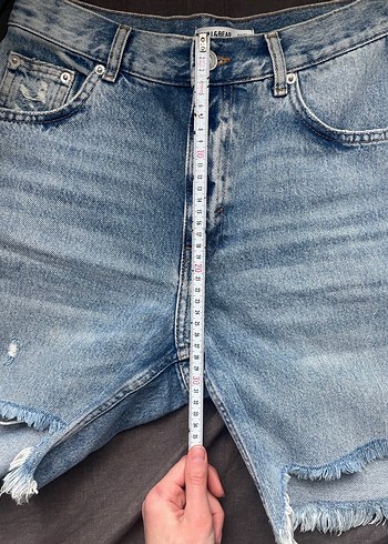 pull and bear kot şort - Görsel 5