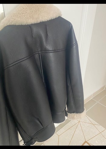 PULL&BEAR Kadın Peluş Dış Giyim - Görsel 4