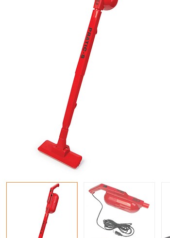 Kırmızı Dikey Elektrikli Süpürge - Görsel 2