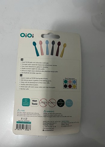 Sıfır ürün kutusunda Mavi Silikon Bebek Kaşığı 6 Ay+ - Görsel 2