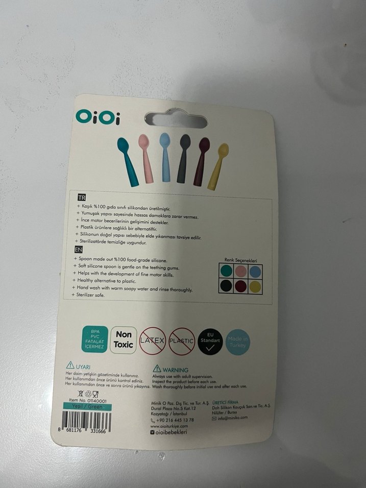 Sıfır ürün kutusunda Mavi Silikon Bebek Kaşığı 6 Ay+ - Görsel 2