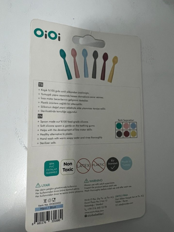 Sıfır ürün Nam Nam Silikon Bebek Kaşığı - Turkuaz - Görsel 2