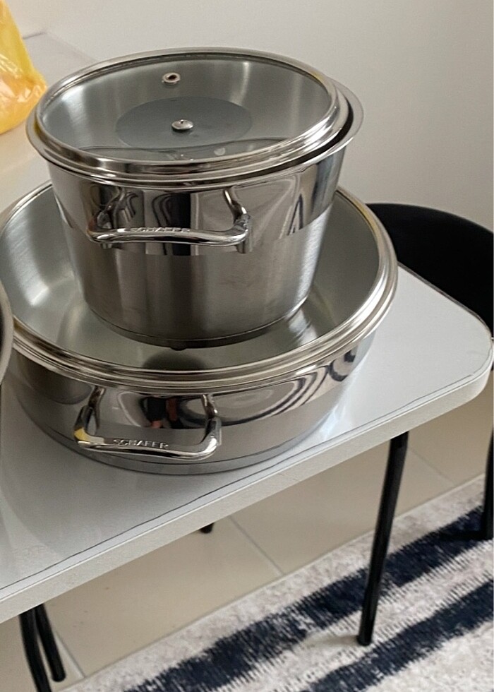 Schafer çekil tencere seti az kullanılmış - Görsel 4