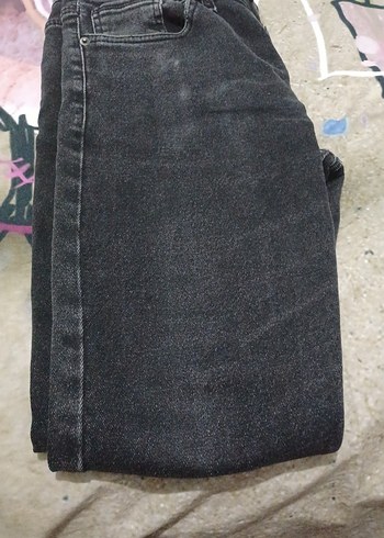 Düğmeli Siyah Erkek Denim Pantolon - Görsel 2