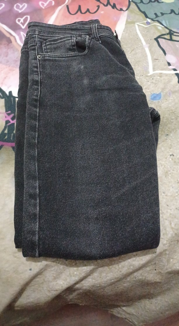 Düğmeli Siyah Erkek Denim Pantolon - Görsel 2