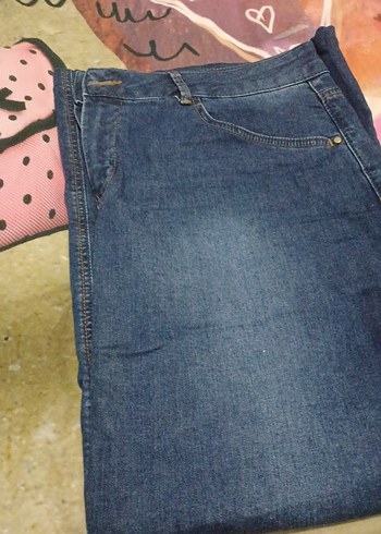 Mavi Düğmeli Kadın Denim Midi Etek - Görsel 2