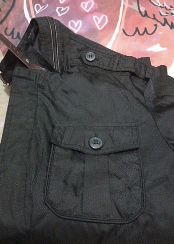 Düğmeli Siyah Street Style Kadın Ceket - Görsel 3