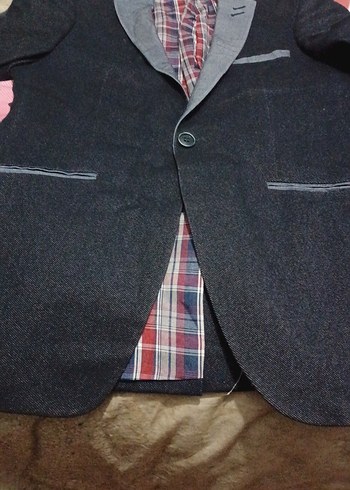 Gri Düğmeli Erkek Ceket - Görsel 2