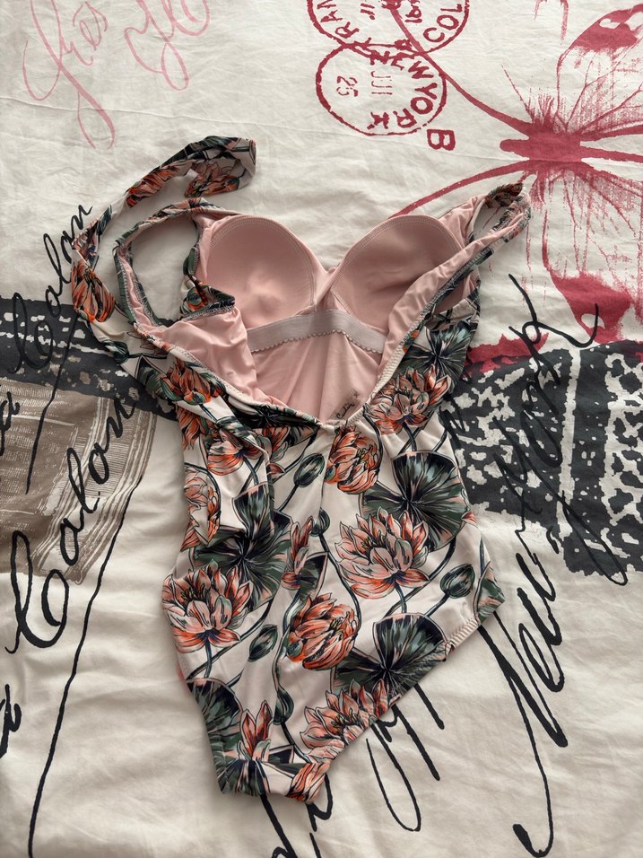 Çiçek Desenli Drapeli Mini Mayo - Görsel 2