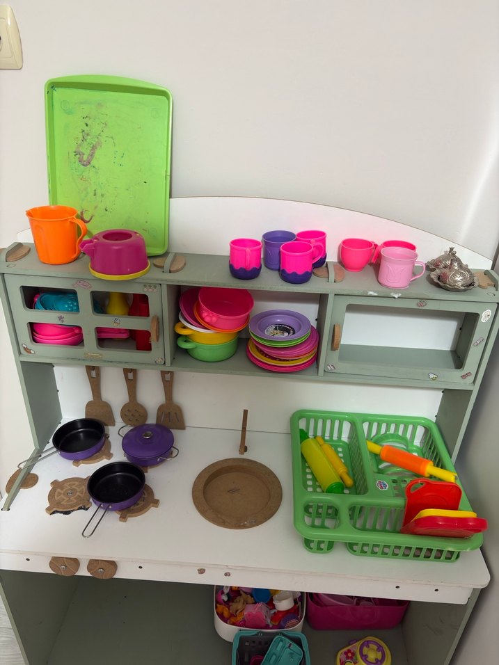 Gri Çocuk Oyun Mutfak Seti - Görsel 2