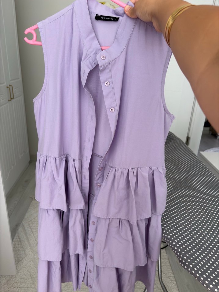 Trendyolmilla lila elbise - Görsel 3