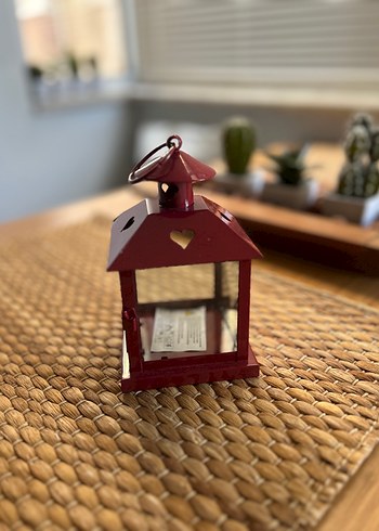 Zara Home Bordo Metal Kalp Desenli Mumluk