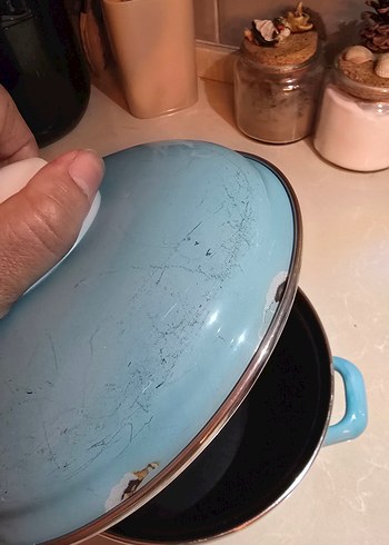Diğer Pastel Mavi Emaye Tencere
