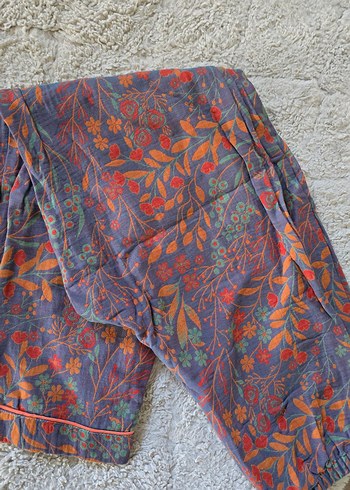 36 Beden çeşitli Renk Çiçek Desenli Bohem Uzun Kollu pijama takim