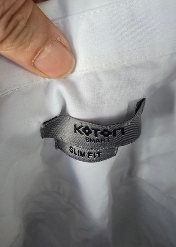 erkek Beyaz slim.fit  Düğmeli Gömlek - Görsel 2