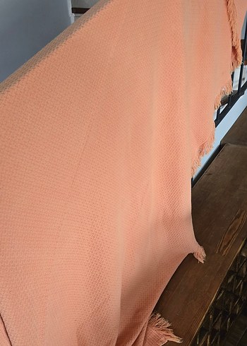 tek kisilik turuncu  yatak ortusu/pike - Görsel 3