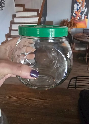 2 aset Kapaklı orta boy  Cam Saklama Kabı - Görsel 2