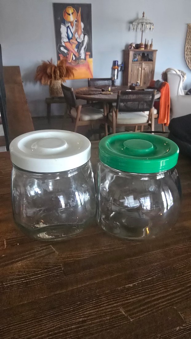 2 aset Kapaklı orta boy  Cam Saklama Kabı - Görsel 3