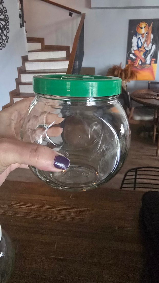 2 aset Kapaklı orta boy  Cam Saklama Kabı - Görsel 2