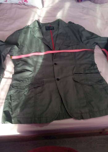 Gri Düğmeli Erkek baharlık ceket - Görsel 2