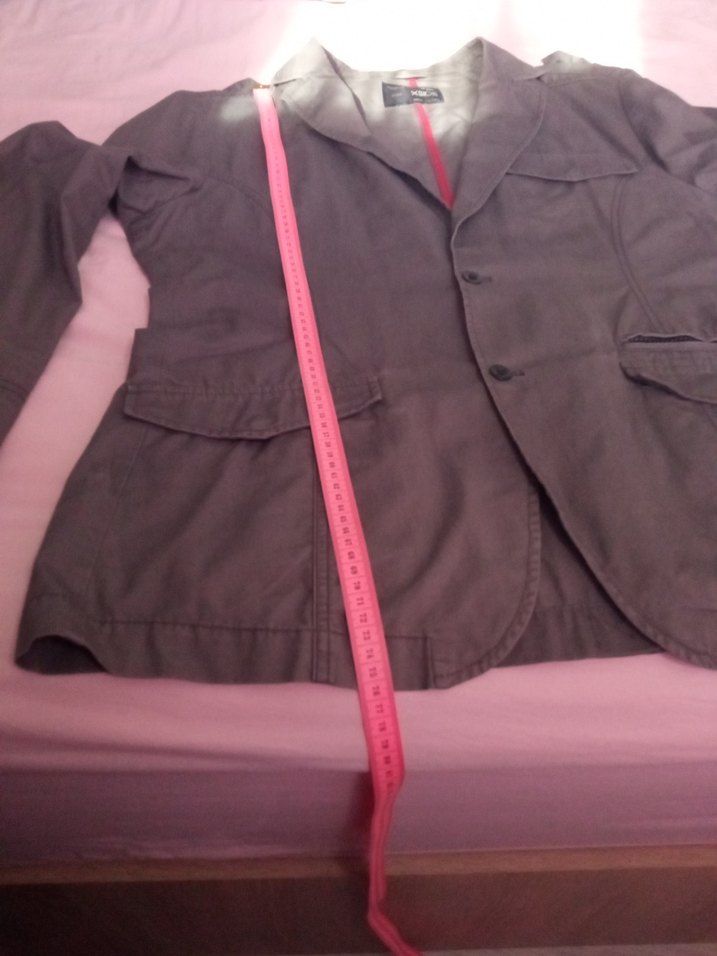 Gri Düğmeli Erkek baharlık ceket - Görsel 5