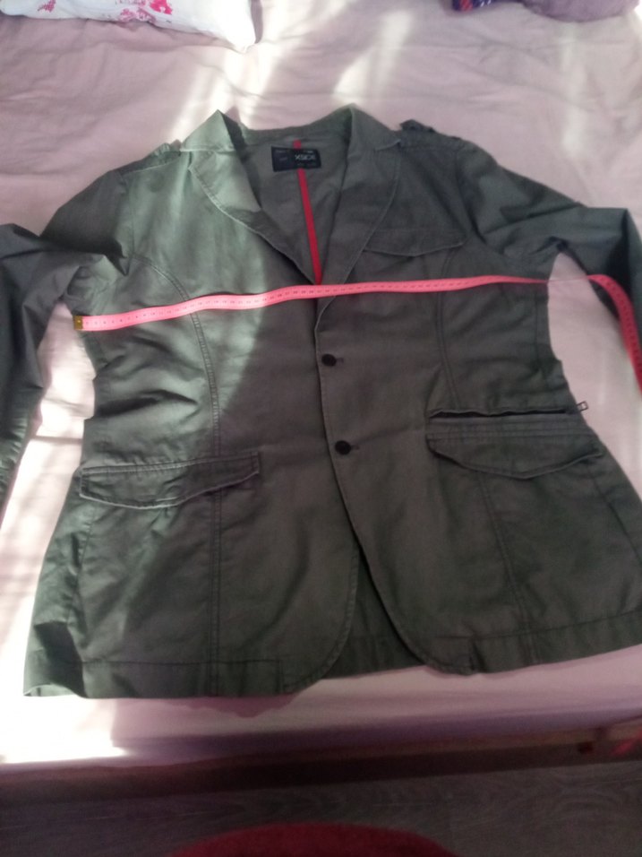 Gri Düğmeli Erkek baharlık ceket - Görsel 2