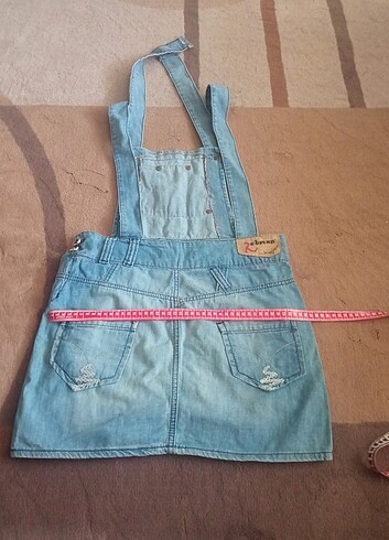 Salopet kot mini etek  - Görsel 4