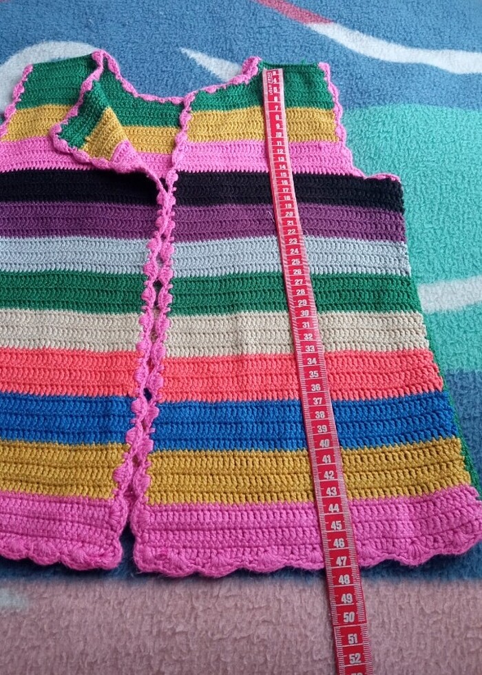 Örgü kız çocuk yelek  - Görsel 2