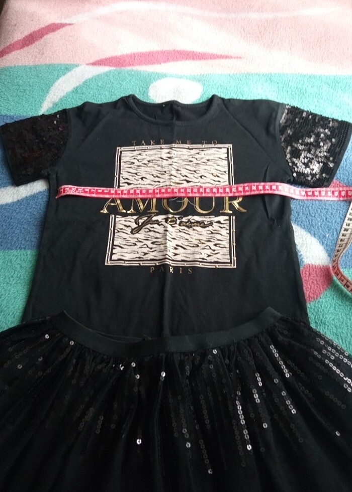 Tişört etek pullu tütü - Görsel 3