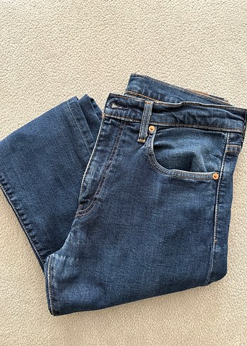 Levis Erkek Mavi Denim Midi Kot Pantolon