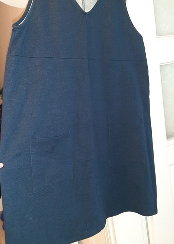 Kolsuz V Yakalı Hamile elbise - Görsel 5