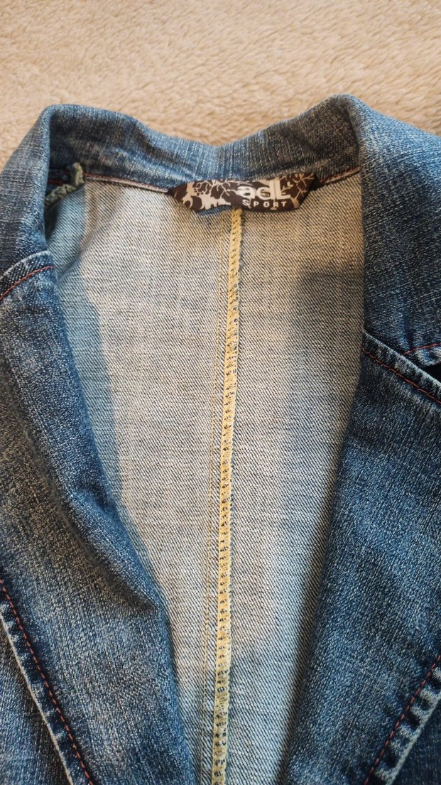 Mavi Düğmeli Rahat Kesim Kadın Kot Ceket - Görsel 2