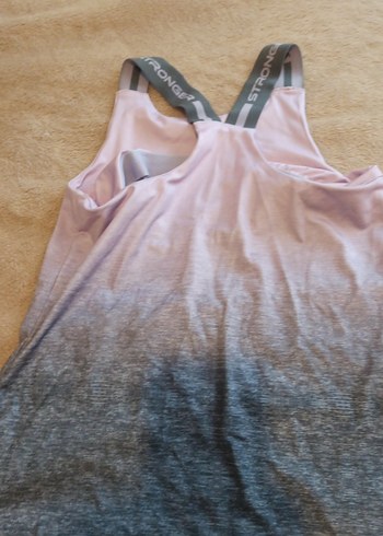 Pembe Baskılı Spor Straplez Atlet - Görsel 5