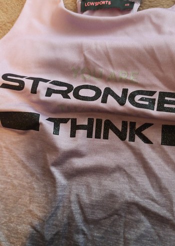 Pembe Baskılı Spor Straplez Atlet - Görsel 2