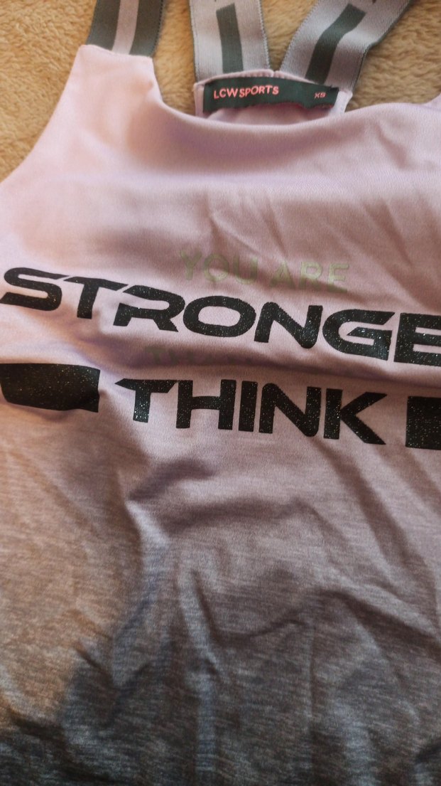 Pembe Baskılı Spor Straplez Atlet - Görsel 2