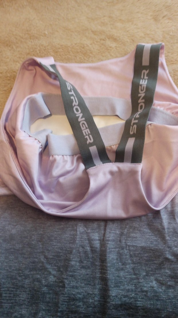 Pembe Baskılı Spor Straplez Atlet - Görsel 4