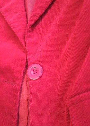 Kırmızı kadife Kadın Blazer Ceket - Görsel 2