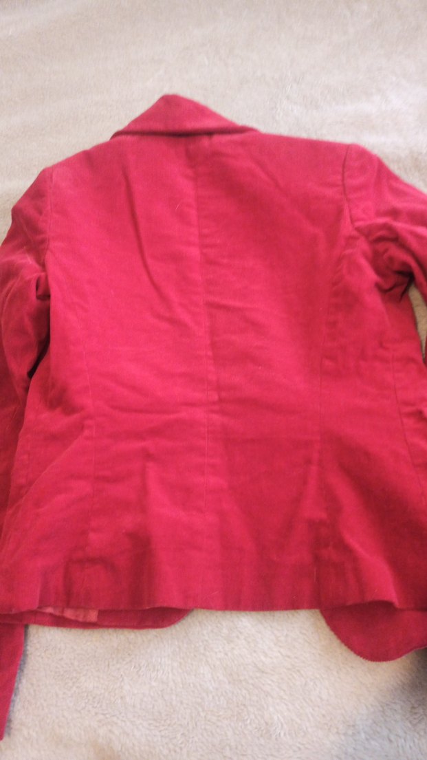 Kırmızı kadife Kadın Blazer Ceket - Görsel 5