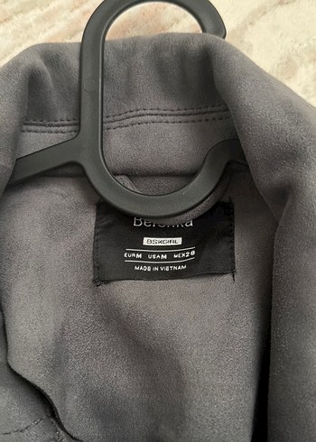 Kemerli gri kadife Gotik Ceket - Görsel 4