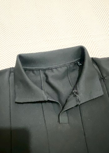 m Beden siyah Renk Düz Siyah Erkek Polo Tişört