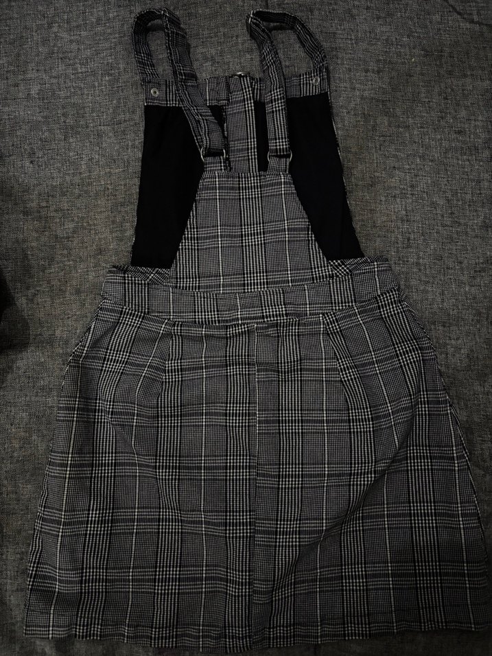 Gri Ekose Fermuarlı Tulum - Görsel 2