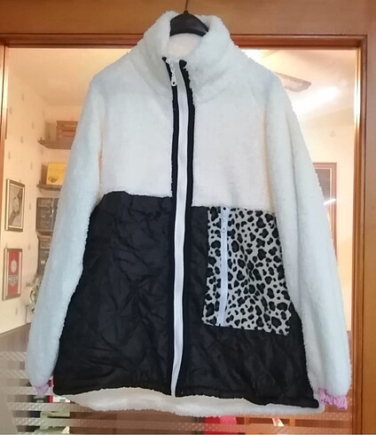 OXXİT beyaz peluş mont