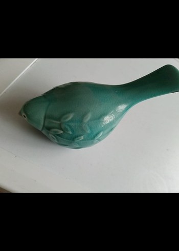 Turkuaz Renkli Kuş Figürin,biblo - Görsel 2